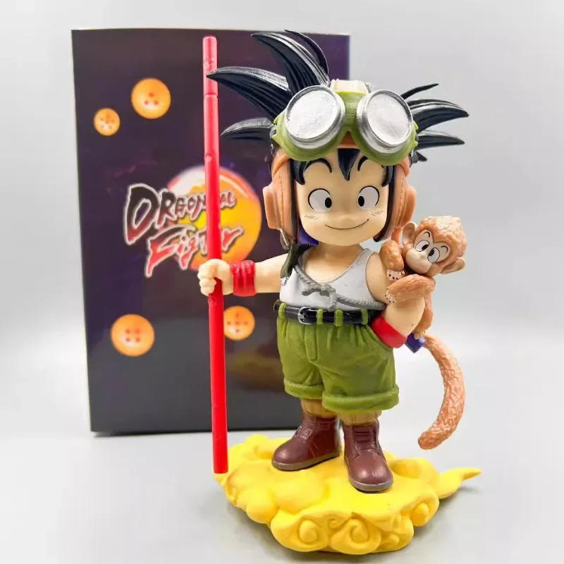 

New Dragon Ball Monkey Goku Figure Pilot Space Suit Cloud Super Saiyan Ornament Model For Children's Gifts