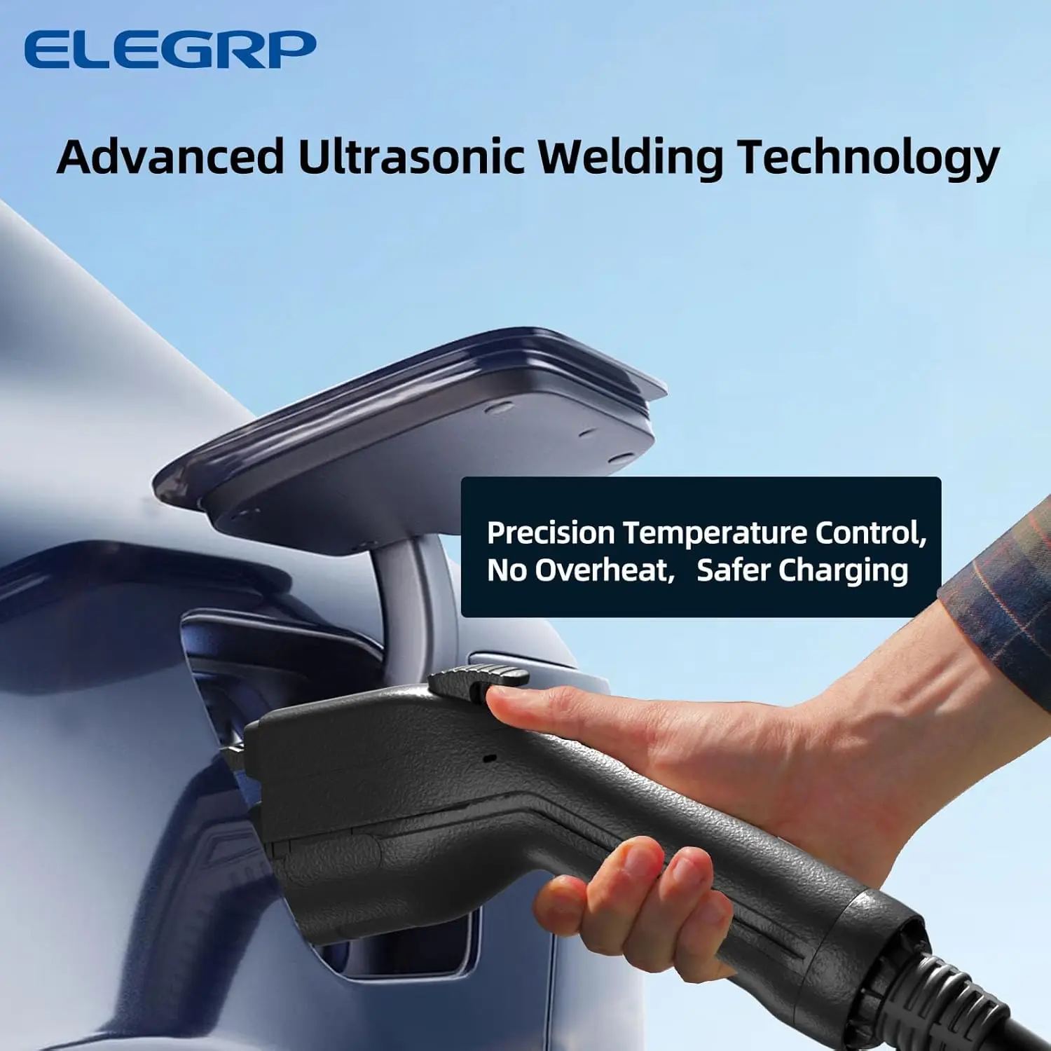 ELEGRP J1772 Ac Fast EV Car Charging Station Type 2 Level 1-2 3.5KW 7KW Mobile Portable EV Charger For Home Travel