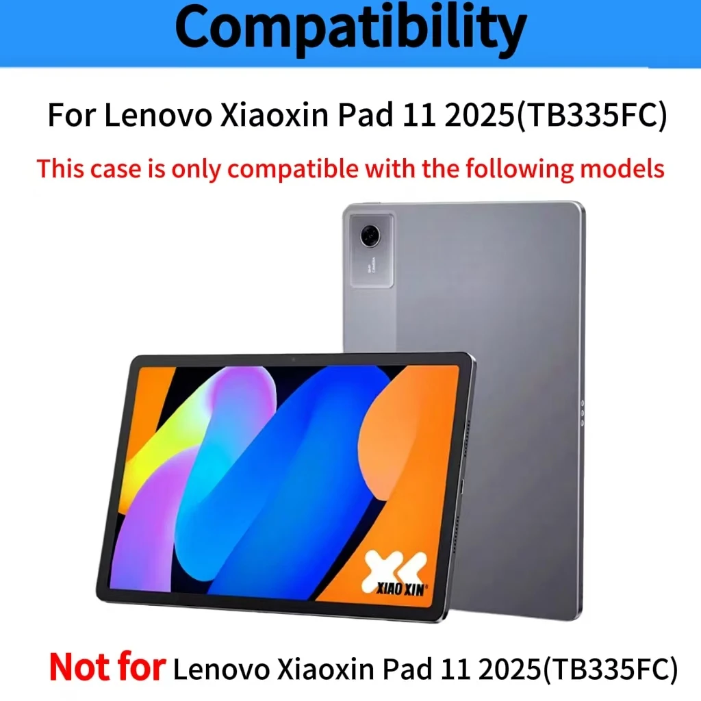 Case for Lenovo Xiaoxin Pad 2025 11 Inch TB335FC, Bluetooth Keyboard Cover for Lenovo Xiaoxin Pad TB335FU Removable Keyboard