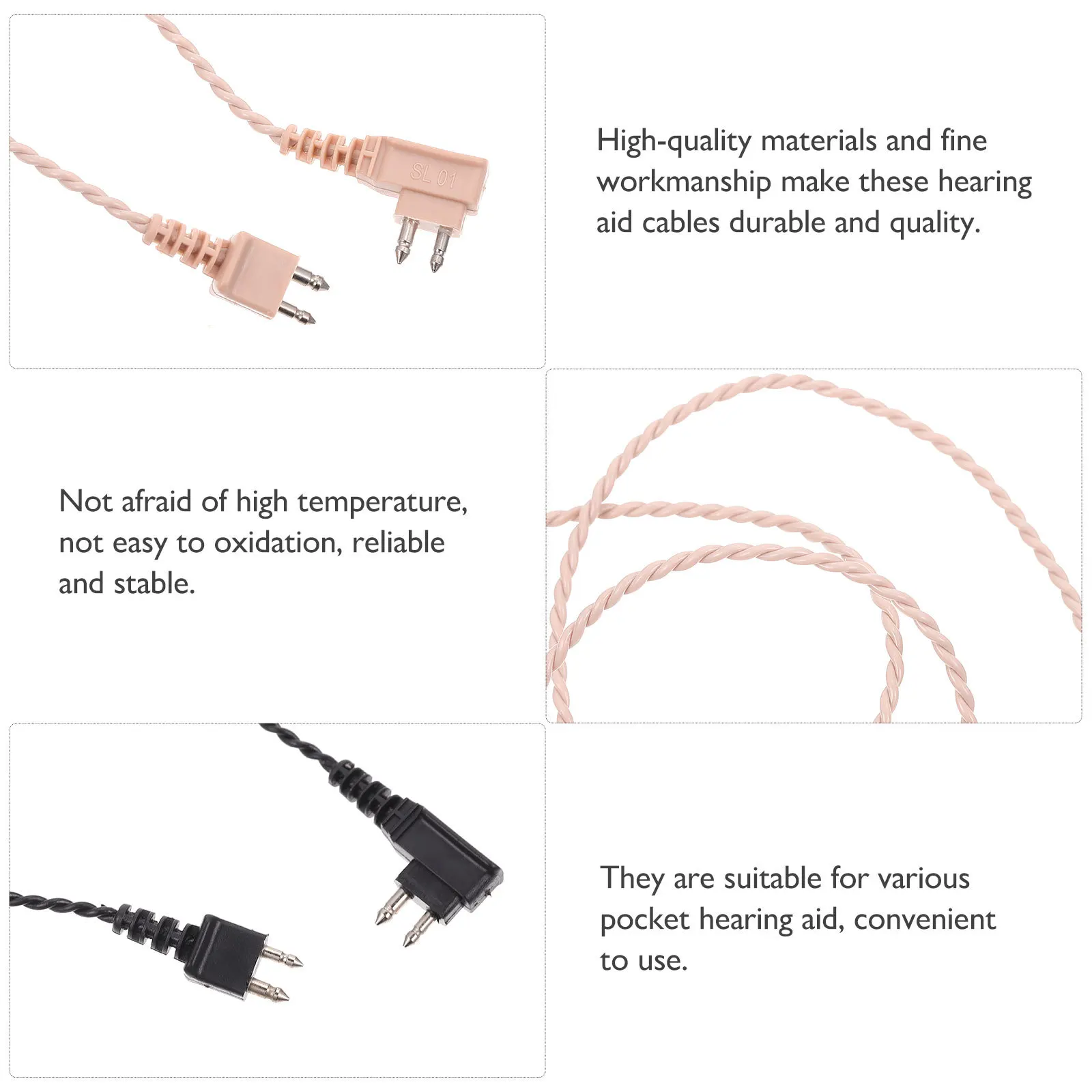 

2Pcs Copper- Cords Durable Universal Cord Pocket Wire Accessories Health Care Supply