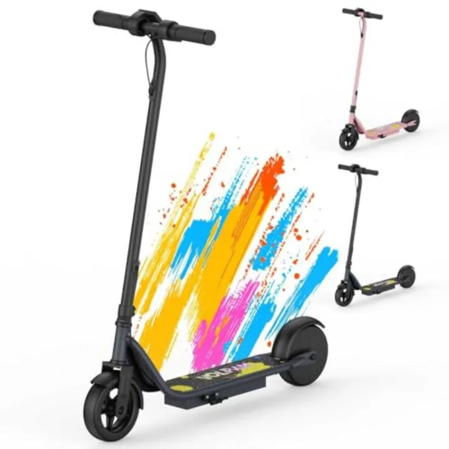 

Electric Scooter 250W Motor 6.5 Kick Scooter with LED Display 3 Speed Modes Max Speed 9 MPH Max Load 155LBS Black