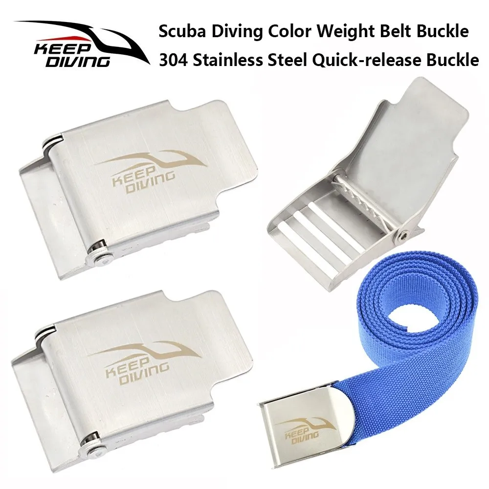 304 Stainless Steel Scuba Diving Color Weight Belt Buckle Wire Drawing Process 7.9*5.5cm Quick-release Buckle