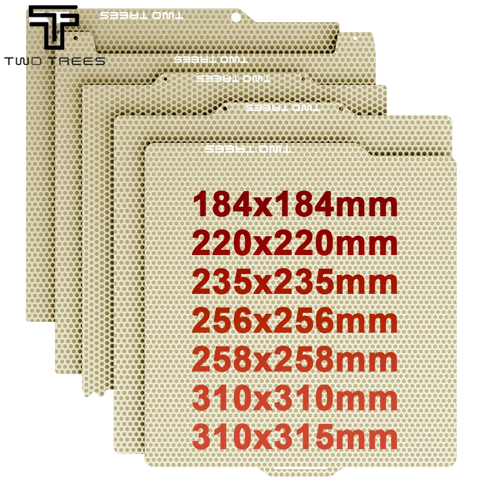 PEI Honeycomb Sheet 184/220/235/256/257/310mm Spring Steel Sheet for Bambu Lab P1P/P1S/X1/A1 mini Creality K1/K1C Ender3 Ender5