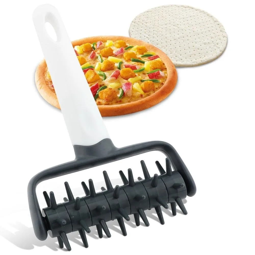 Food Grade Pizza Rolling Needle Plastic Eliminate Bubbles Dough Puncher Time Saving Gear Pizza Docker Roller Kitchen Baking Tool