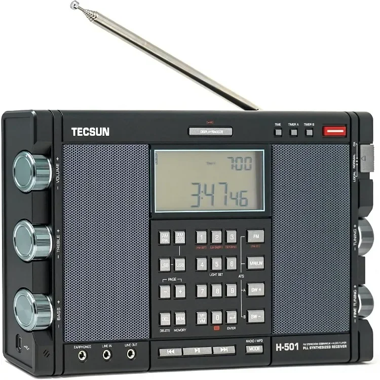 Worldband AM/FM Shortwave Longwave Radio with SSB Reception, Dual Speakers