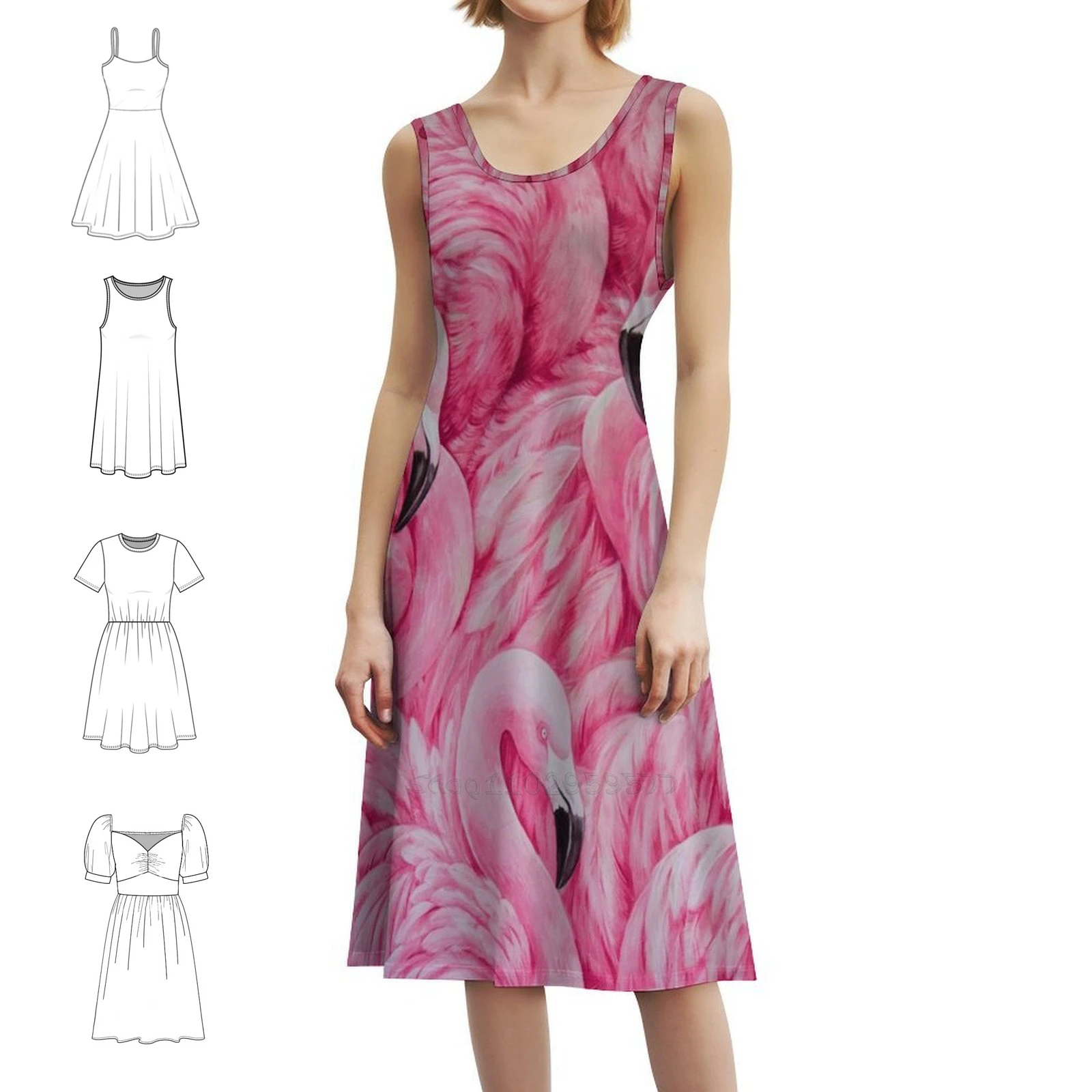 فستان بوهو أنيق بنمط فلامنغو وردي أنيق لحفلات الزفاف على الشاطئ فستان فلامنغو وردي وردي فلامنغو فلامنغو مساء #1