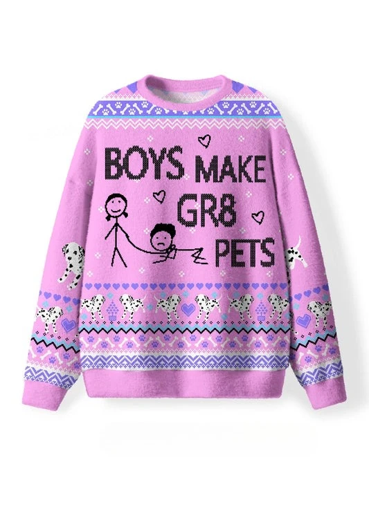 2026 New Ugly Christmas Sweater Pullover,Funny Dalmatian Dog 3D Print Sweatshirt, Men‘s Women’s Kid‘s Christmas Party Jumper