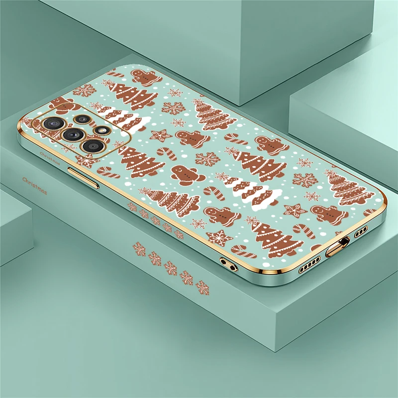 عيد الميلاد الكرتون نمط قضية الهاتف لسامسونج غالاكسي F62 F23 F 23 F22 F13 F12 F02S تصفيح عدسة الكاميرا غطاء للحماية #1