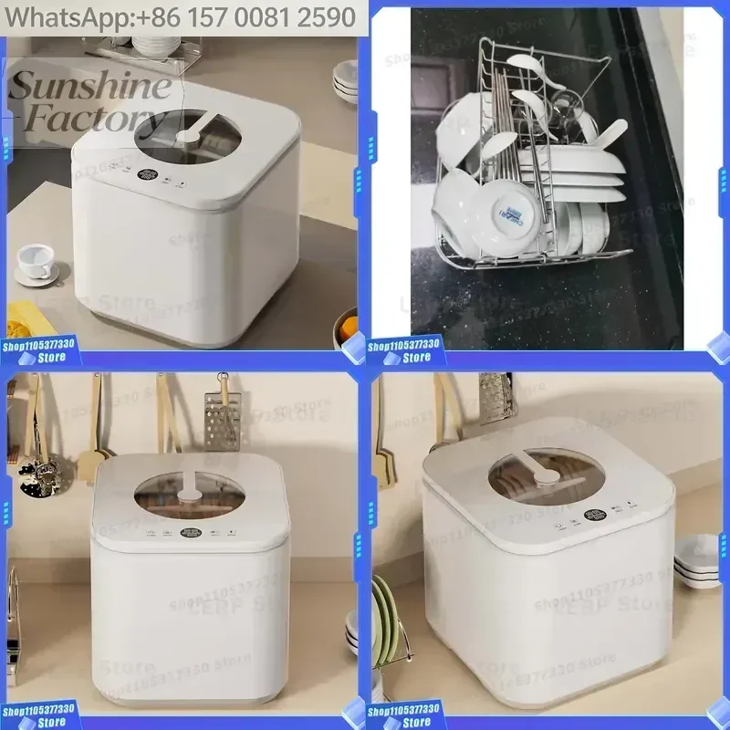 Installation Free Dishwasher Household Mini Countertop Dishwasher with Water tank Portable RV Fully Automatic Dishwasher