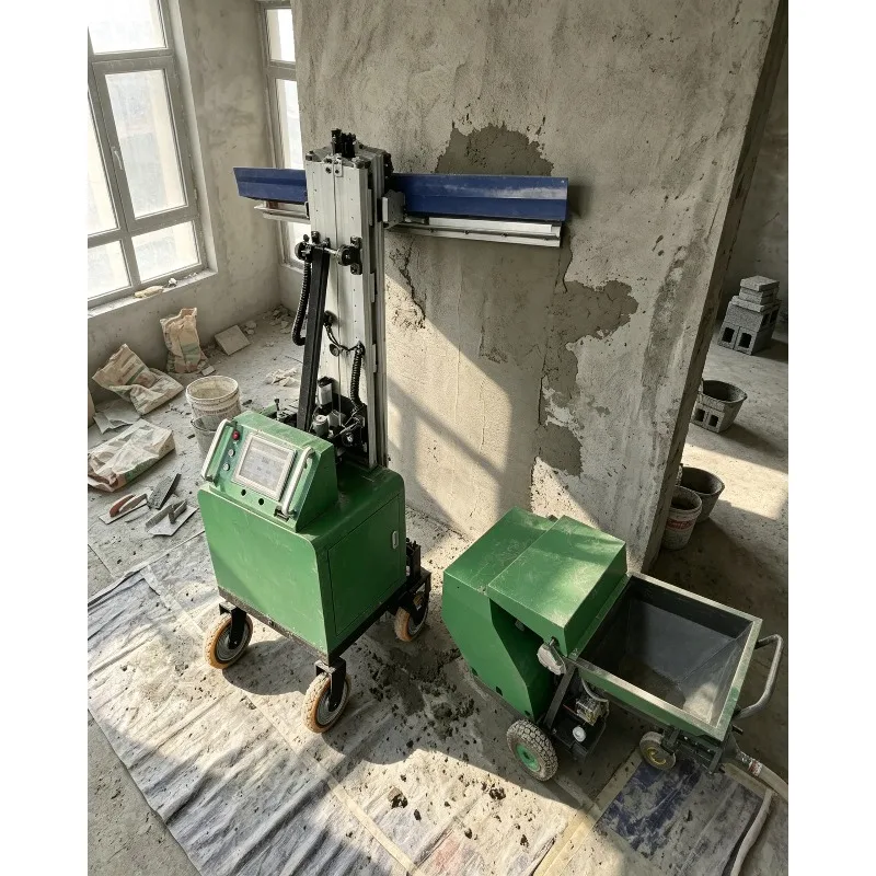 Customized Fully Automatic Wall Coating Robot Wall Plastering Machine, Mortar Rendering & Leveling Equipment for Putty Finishing