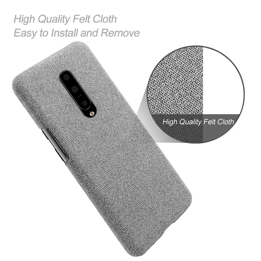 Oneplus 7 Pro Case Luxury Silm Fabric Protection Case Oneplus One Plus 7 7T 8 Pro Cover Coque Funda Bumper Capa Shell Bags
