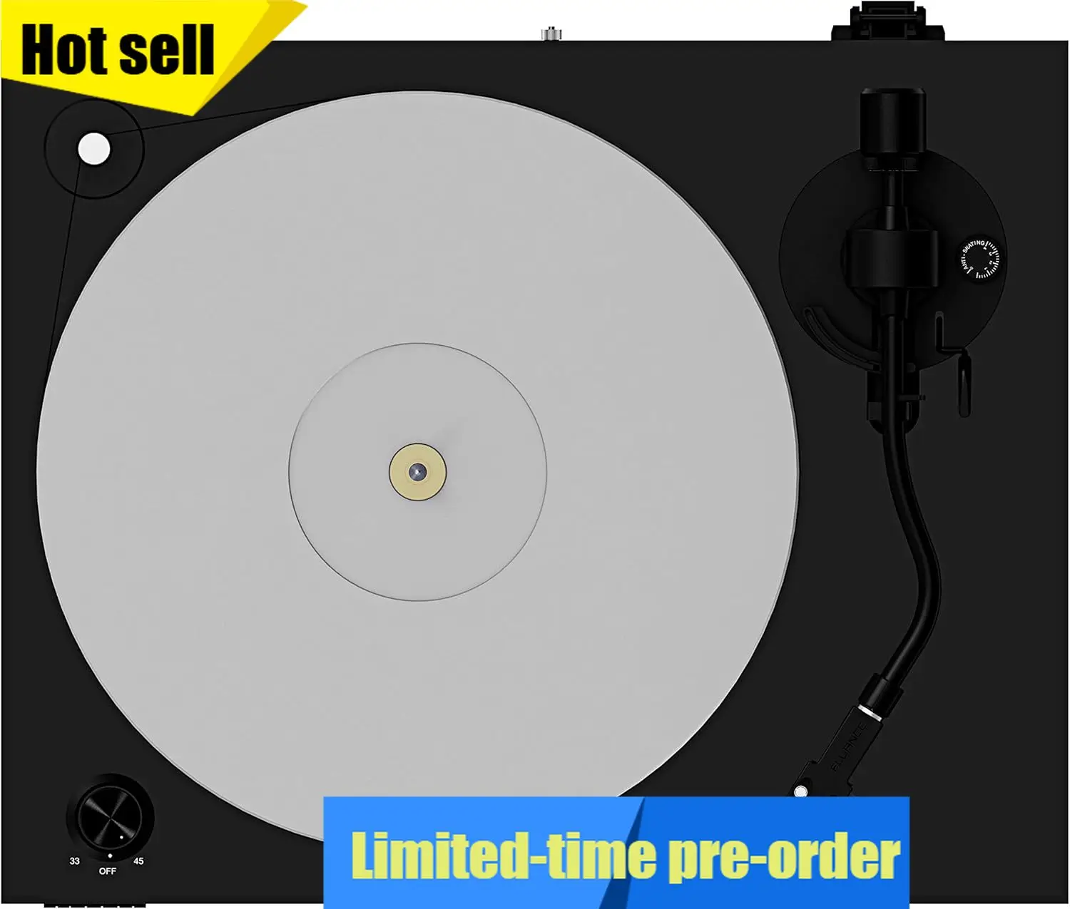 

Проигрыватель винила Hardware RT85 с картриджем Ortofon, акриловым поворотным диском, регулировкой скорости и виброизоляцией, высококачественный звук.