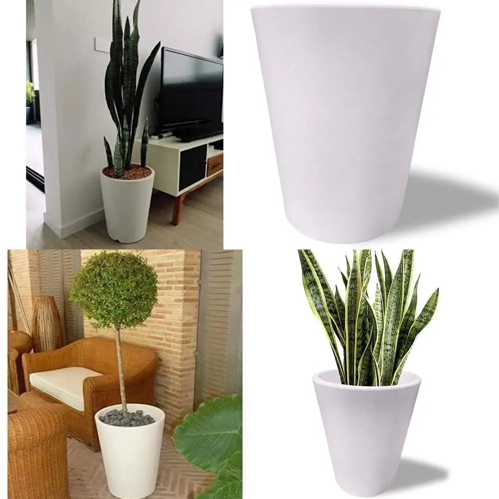 

15-дюймовый садовый горшок Elly Décor с дренажем, круглый, широкий Ern, легкий и очень прочный или терраса для патио в помещении и на открытом воздухе