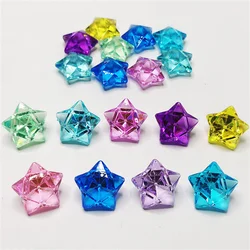 Acessórios acrílicos coloridos do jogo da placa, estrela-forma, 28x17mm, 10 partes