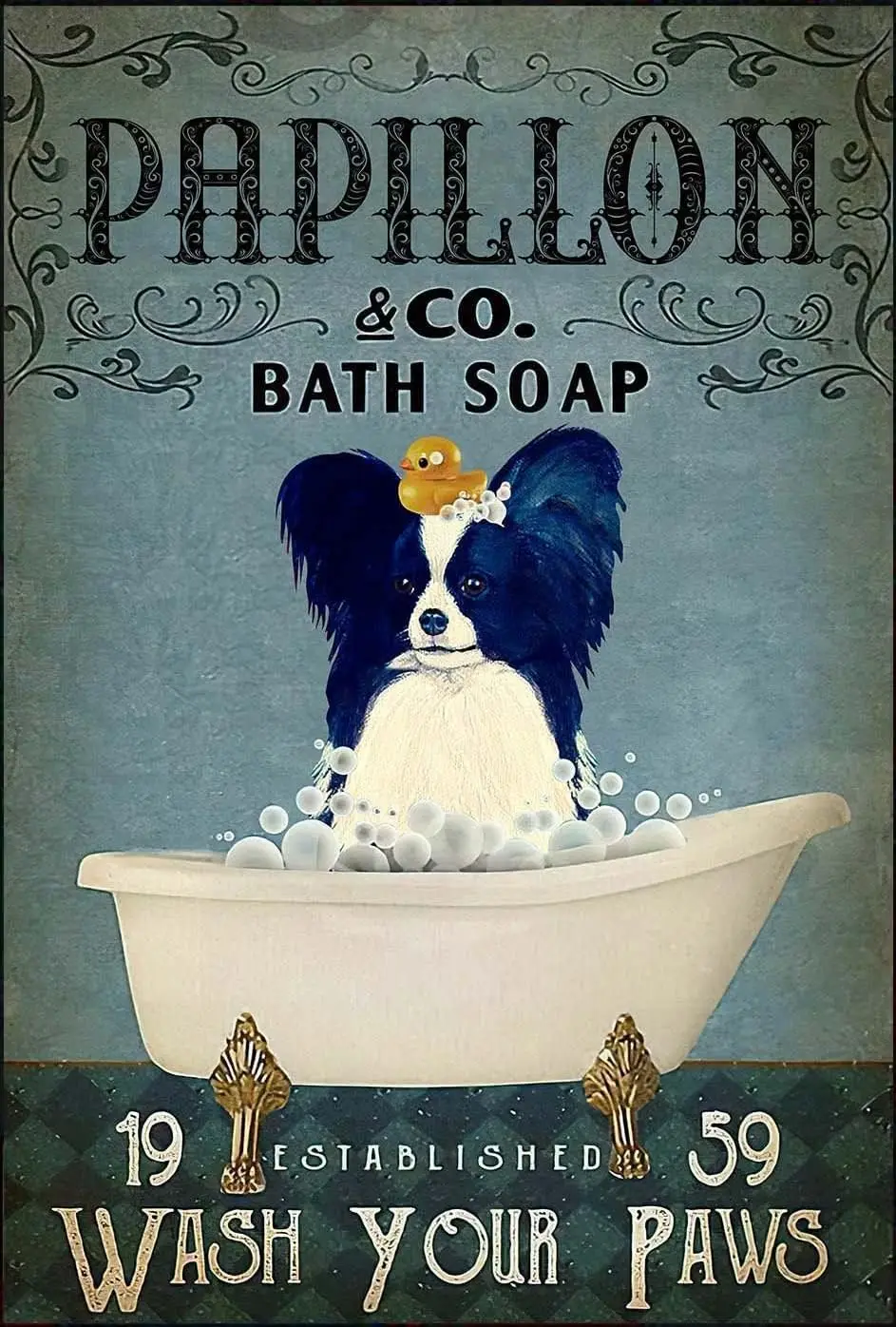 Dog Bath Soap Wash Your Paws Dog Lover Gift Best Gift Papillon Dog Lover Dog Lover Gift 17 Decor Poster Wall Art Decor Meta sign