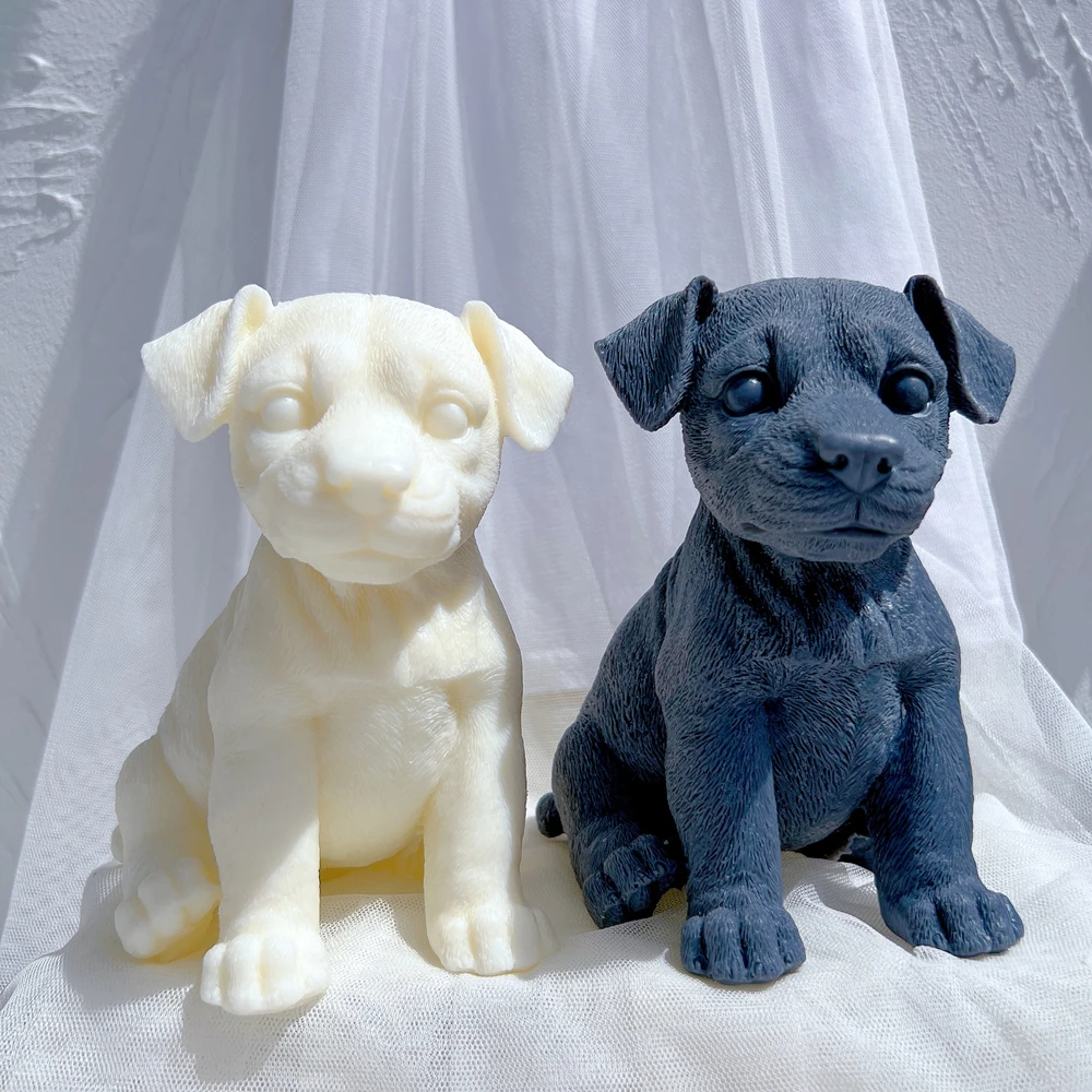 Jack Russell Puppy Candle Mold Animal Puppies Soy Wax stampo in Silicone Dog Lover Home Decor