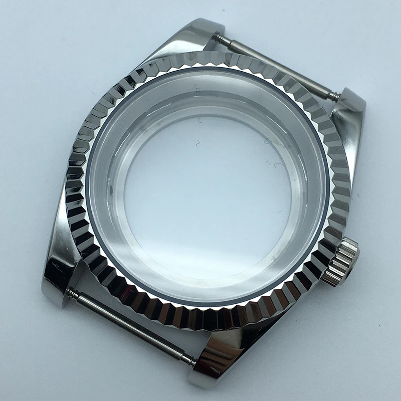 

stainless steel 36mm/40mm Luxury men's watch case log mod Sapphire Glass For Seiko NH35 NH36 NH38 Eta 2824 Movement 28.5mm Dial