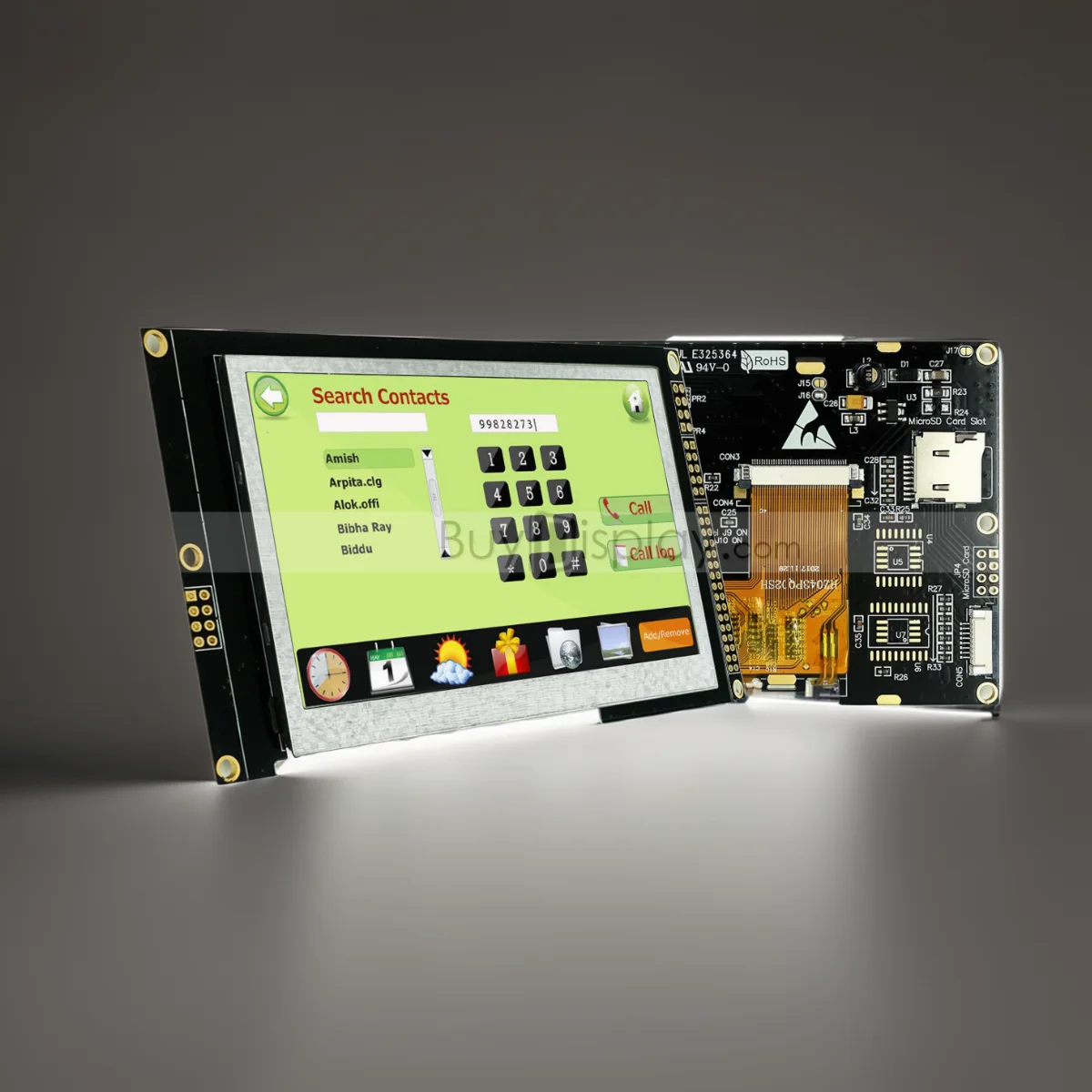 4.3 inch TFT LCD Display with RA8875 Controller Board  with Serial SPI,I2C Interface Optional Capative Touch or Resistive Touch