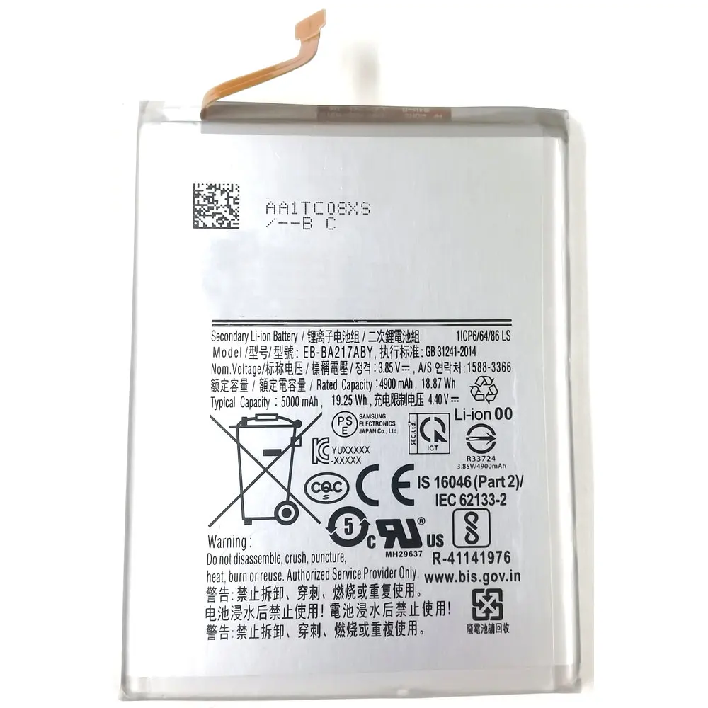 

EB-BA217ABY Replacement Battery For A21s SM-A217F / A12 SM-A125F Mobile Phone 1ICP6/64/86