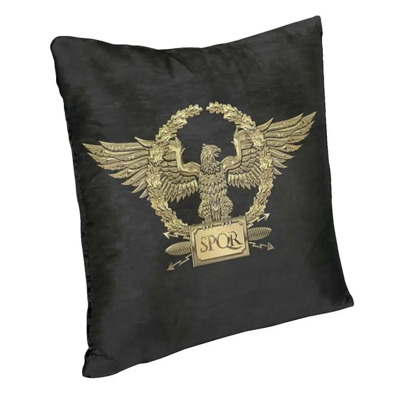 Gold Roman Imperial Eagle Cushion Cover 3D Print SPQR Roman Empire Pillow Case for Living Room Velvet Pillowcase Home Decoration