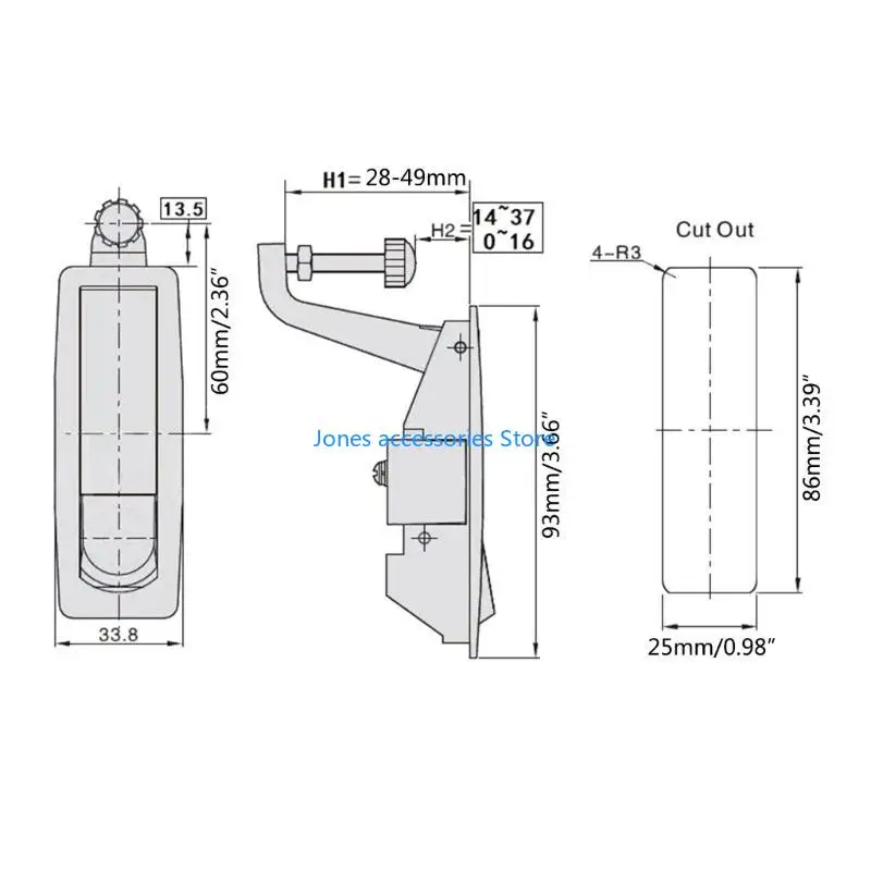 W8KD مزلاج ضغط مختوم، مزلاج تثبيت متدفق، مزالج ضغط مختومة #6