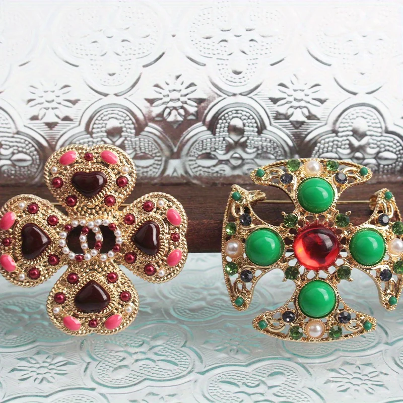 خمر المحكمة الباروك بروش القرون الوسطى حزب بروش المرأة اكسسوارات حساسة الراين هدايا أنيقة #1