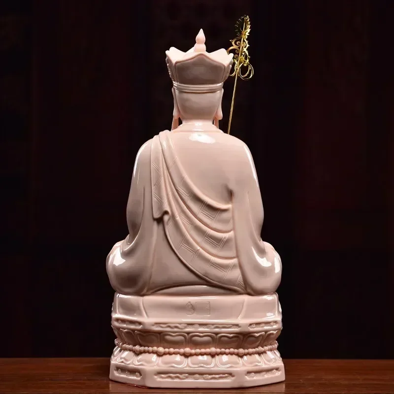 y24-ceramic  Bodhisattva statue Jiuhua Mountain Bodhisattva Buddha statue is dedicated to household  statue Buddha ornament