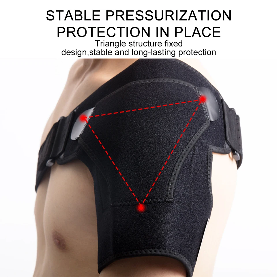 Guard Strap Wrap Belt Band Pads Adjustable Breathable Gym Sports Care Single Shoulder Support Back Brace Black Bandage Men women