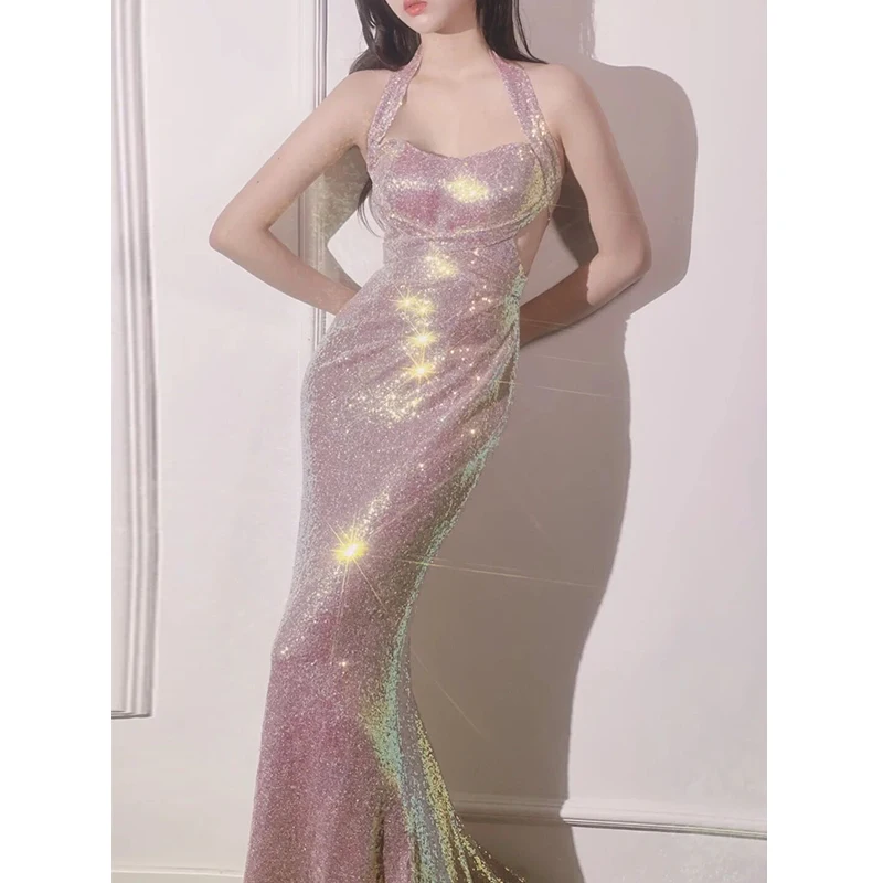 Ele Fi Tail Evening Dr-vestido Formal de lujo para mujer, ropa de compromiso de boda, vestido Formal de talla grande para todos los Ocns