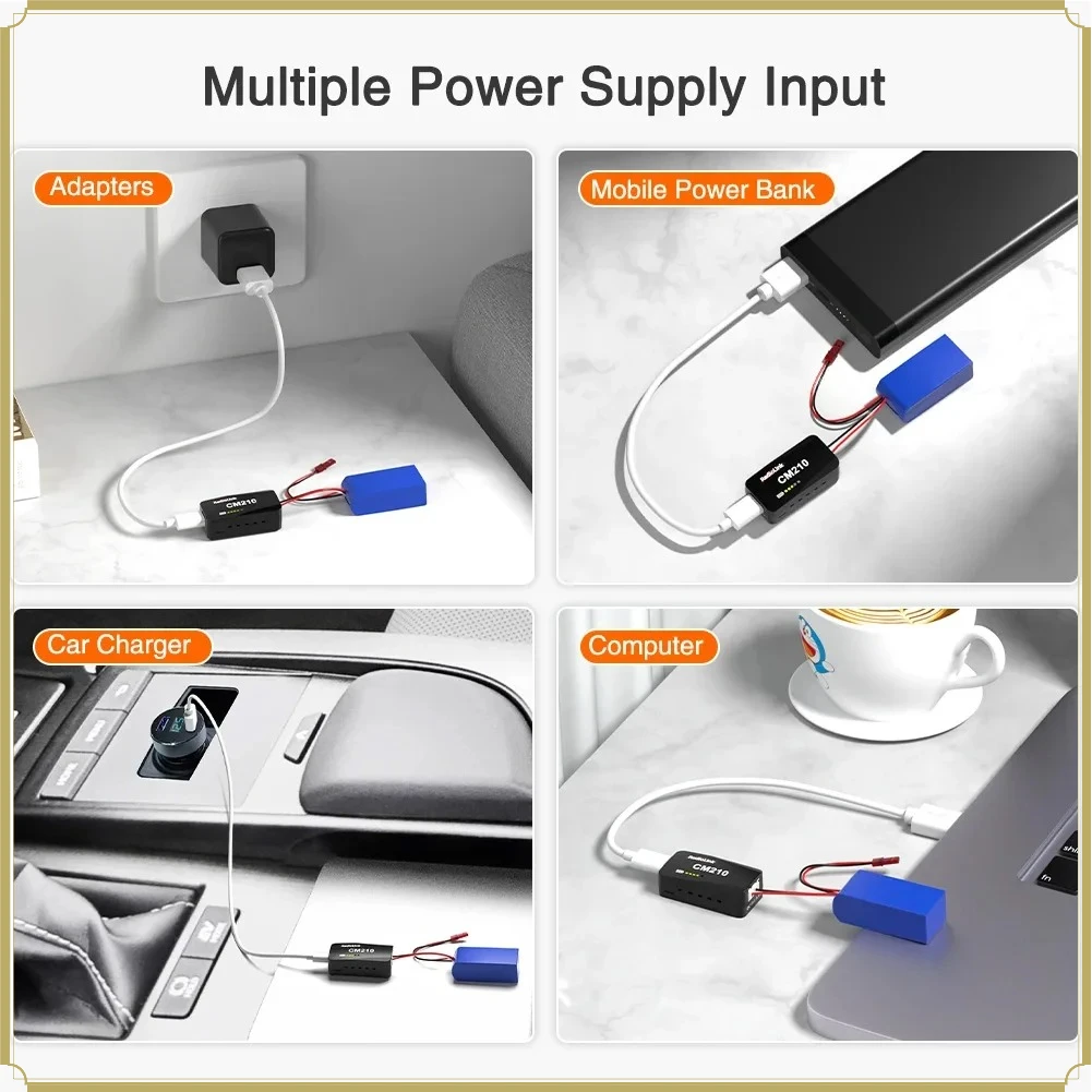 Radiolink CM210 Mini 20W Fast Charger USB-C Connector For 2S LiPo Battery RC Car Boat Aircraft Accessories