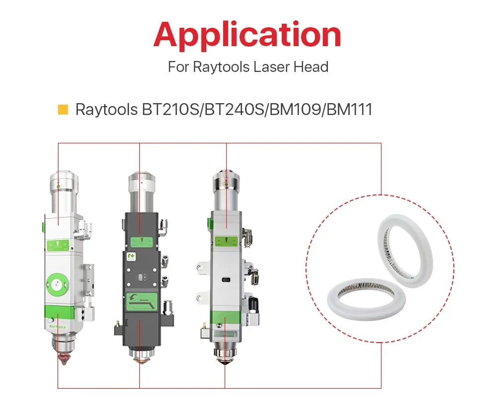 Raytools Sealing Ring for Laser Lens 27.9x4.1/24.9x1.5/37x7mm Protection Windows Spring Seal BT210/BT240S/BM109/BM114 Laser Head