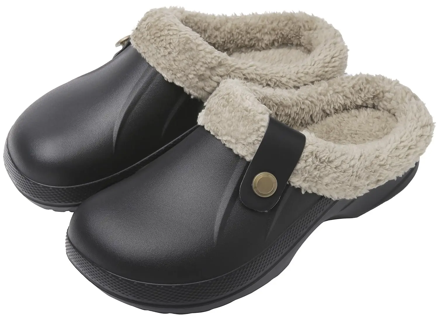 Neue Männer wasserdichte Hausschuhe Frauen Männer Pelz Clogs Hausschuhe Winter Männer Gartens chuhe Outdoor Anti-Rutsch-Panto letten Indoor Soft House Schuhe – Detail 2