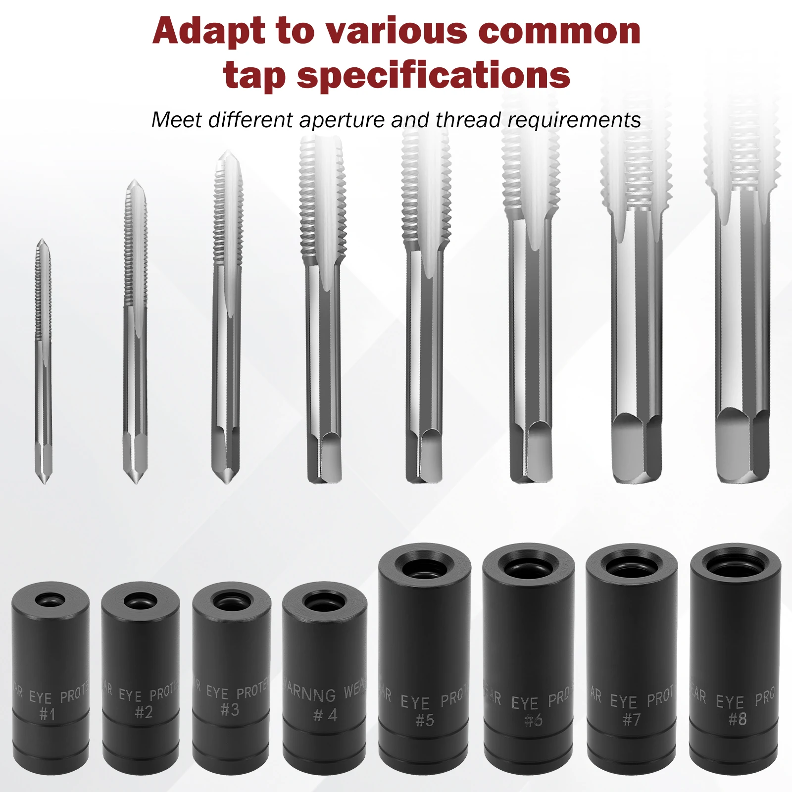 8 pçs conjunto de soquete de torneira 1/4 Polegada e 3/8 Polegada kit de soquete titular com suporte de soquete para espaço apertado fracionário