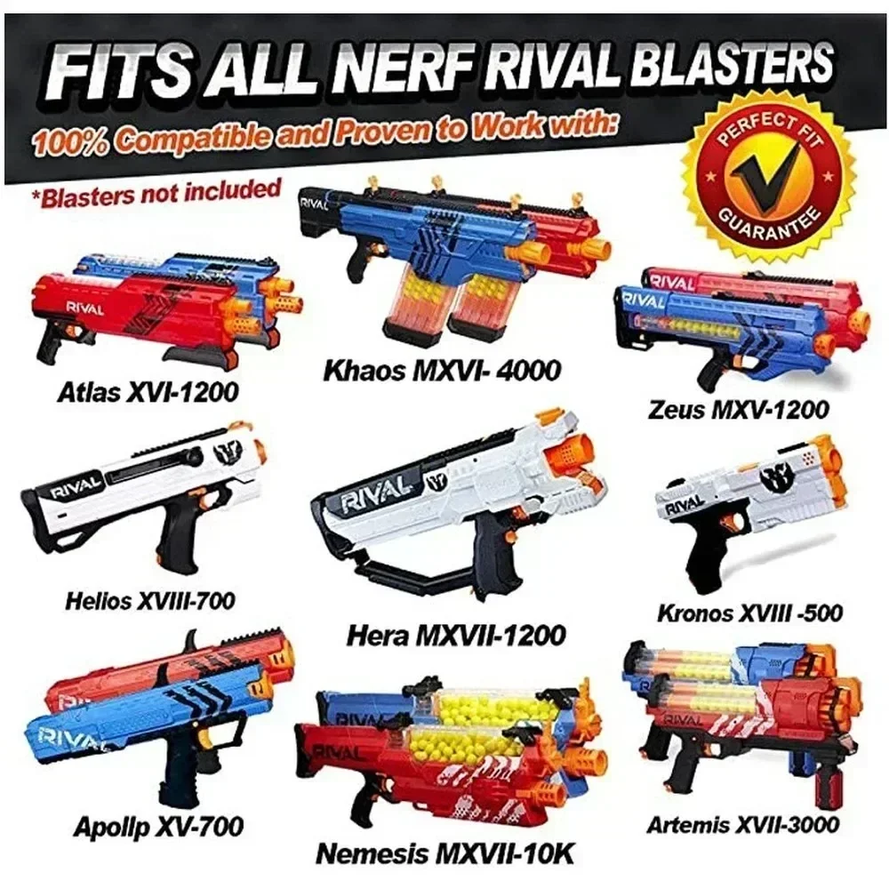 25/50100 colpi per Nerf Refill Rival Darts Toy Gun proiettili per Rival Nerf Toy Gun Ball Dart per Nerf Rival Apollo Zeus Gun