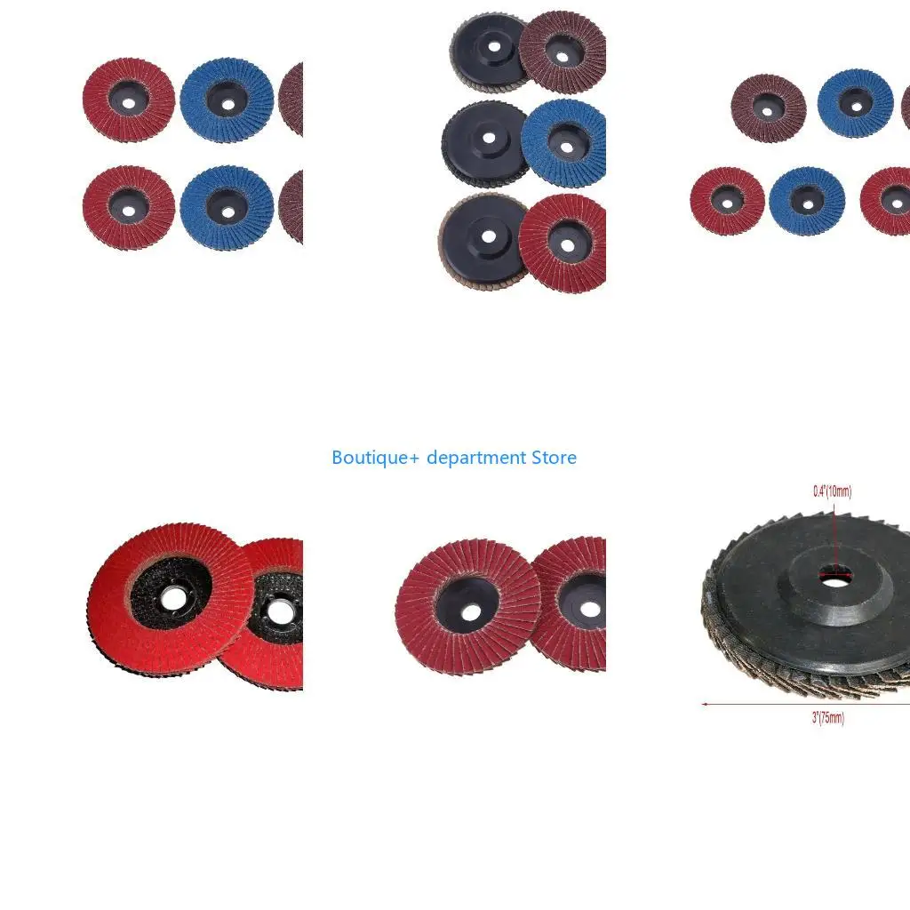 E1PD Multifunctional 3inch 80 Grit Flap Disc Sanding Disc 3/6x Cutting Grinding for Angle Grinder Stainless Steel