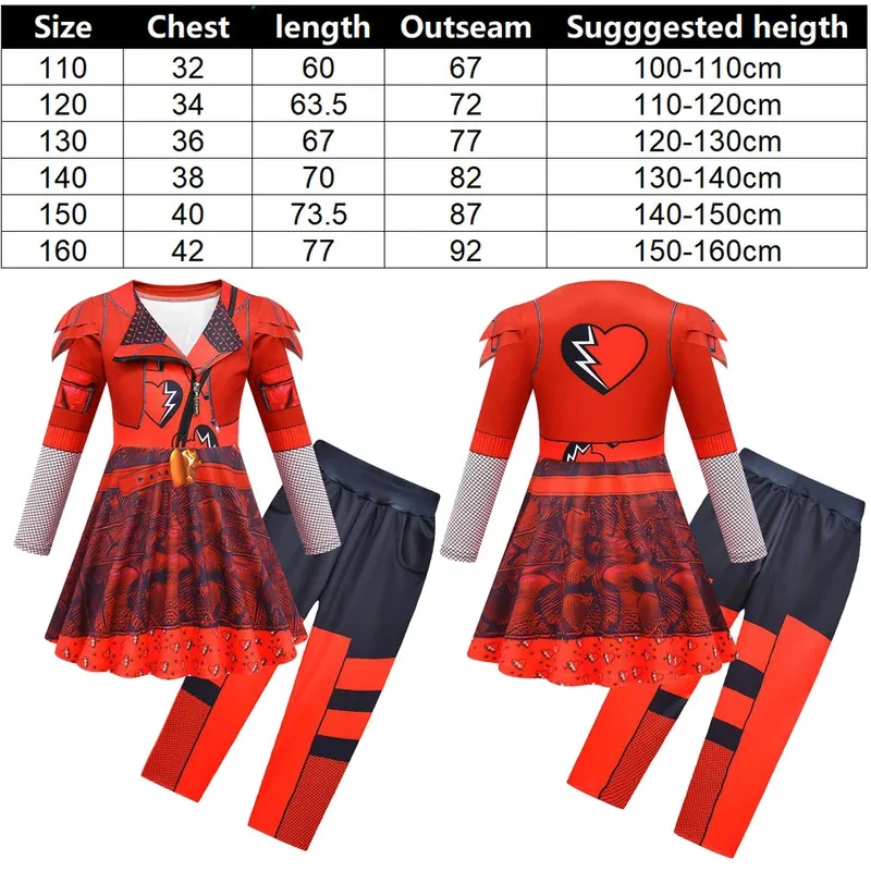 Silisili AKids صعود للفتيات دور الأحمر تأثيري حلي الطفل فانتازيا ملابس الهالوين شعر مستعار الولادة 2025 ☆   جديد