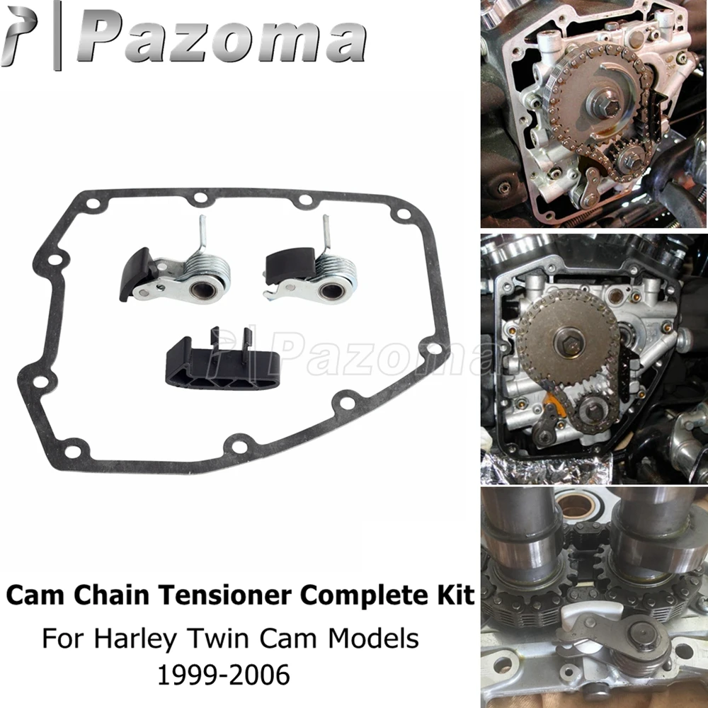 For Harley Dyna FXDS FXDL FXDLI FXDC FXDI FXD FXDX FXDX Twin Chain Tensioner Outer Inner Chain Tensioner Guide Cam Cover Gasket