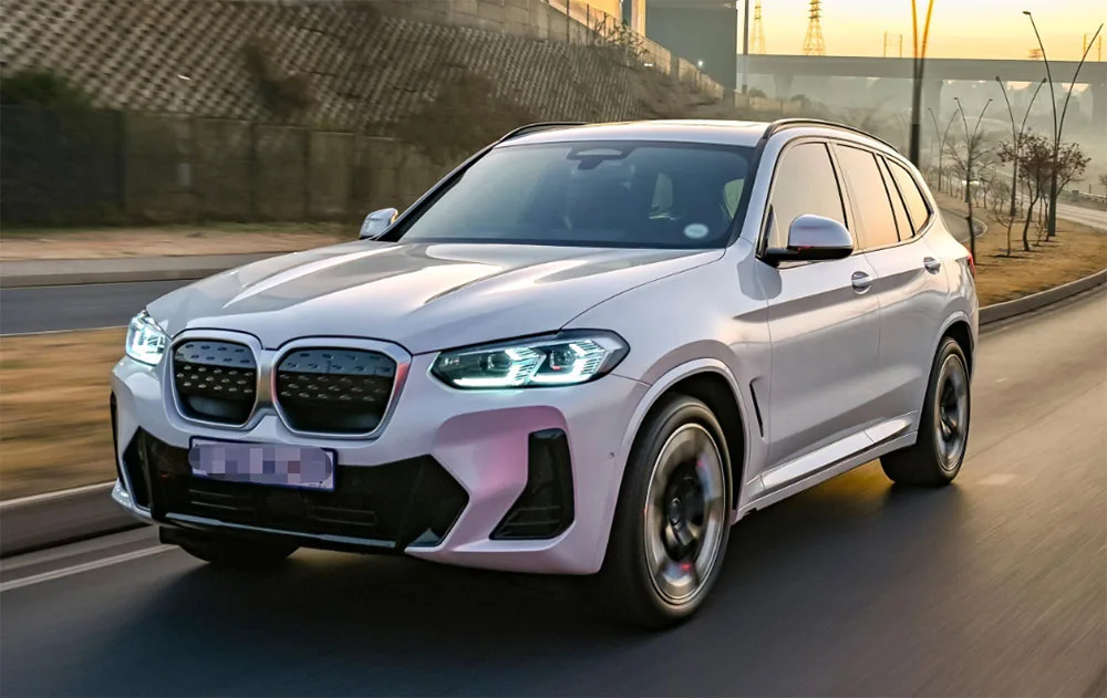 

Carbon Fiber Rear Bumper Diffuser Spoiler For BMW iX3 G08i 2022 FRP Black Car Decoration Bumper Lip Guard Body Kits Accessories