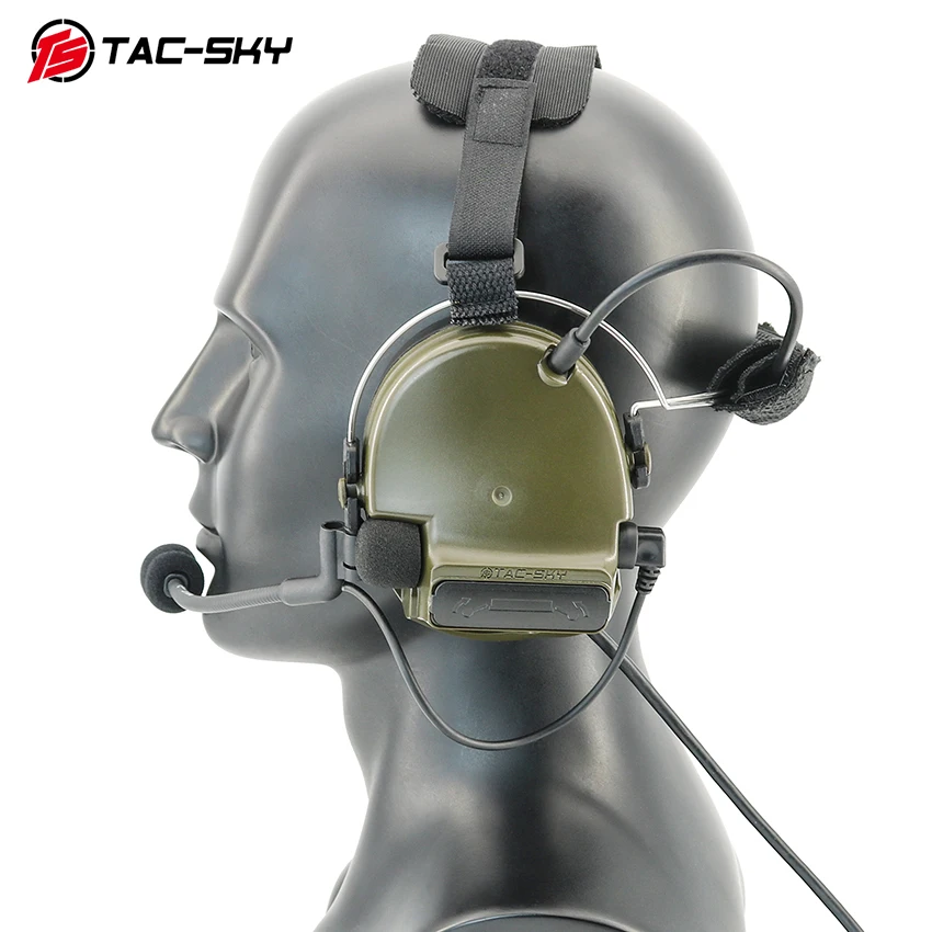 TS TAC-SKY Tactical Earphones COMTA III Electronic Shooting Protection Silicone Earmuffs Outdoor Hunting Air gun Earphones