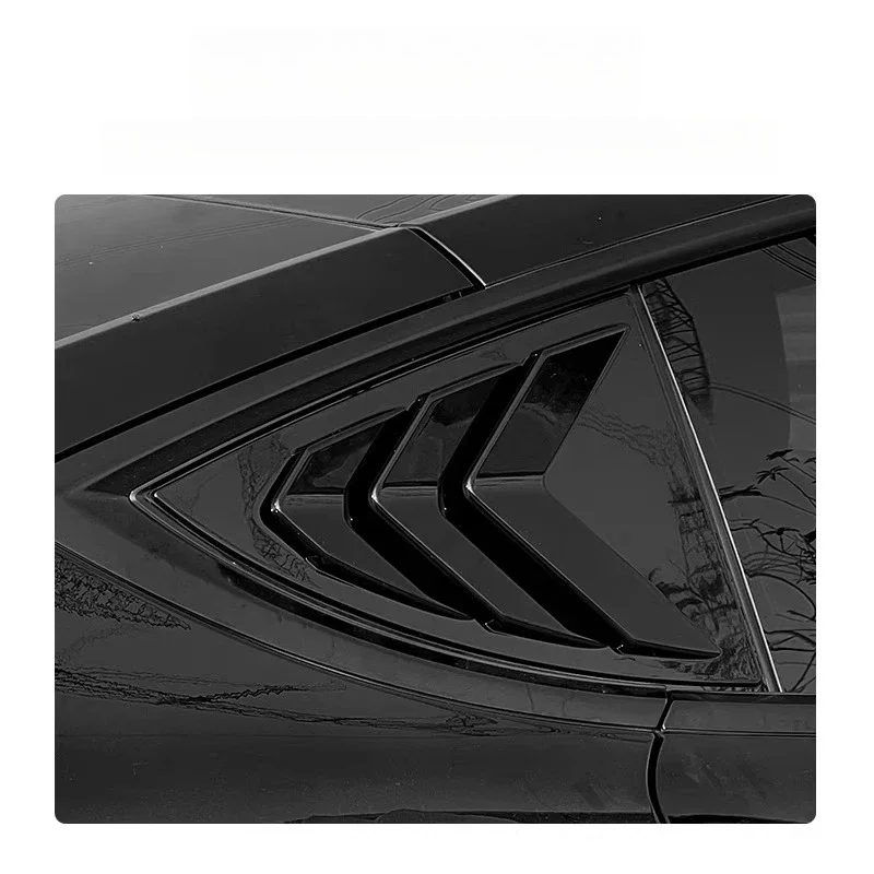 For Tesla Model3/Y Highland Carbon Fiber Shutters Decorative Stickers Rear Triangular Window Protection Modification Accessories