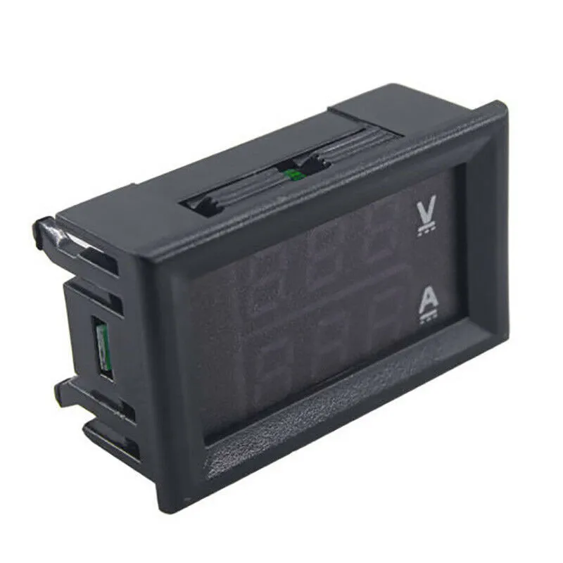 Voltmeter Ammeter Power Meter W/Connecting Line Voltage Amps 3 Digit DC 100V 10A Digital Accessories Replacement