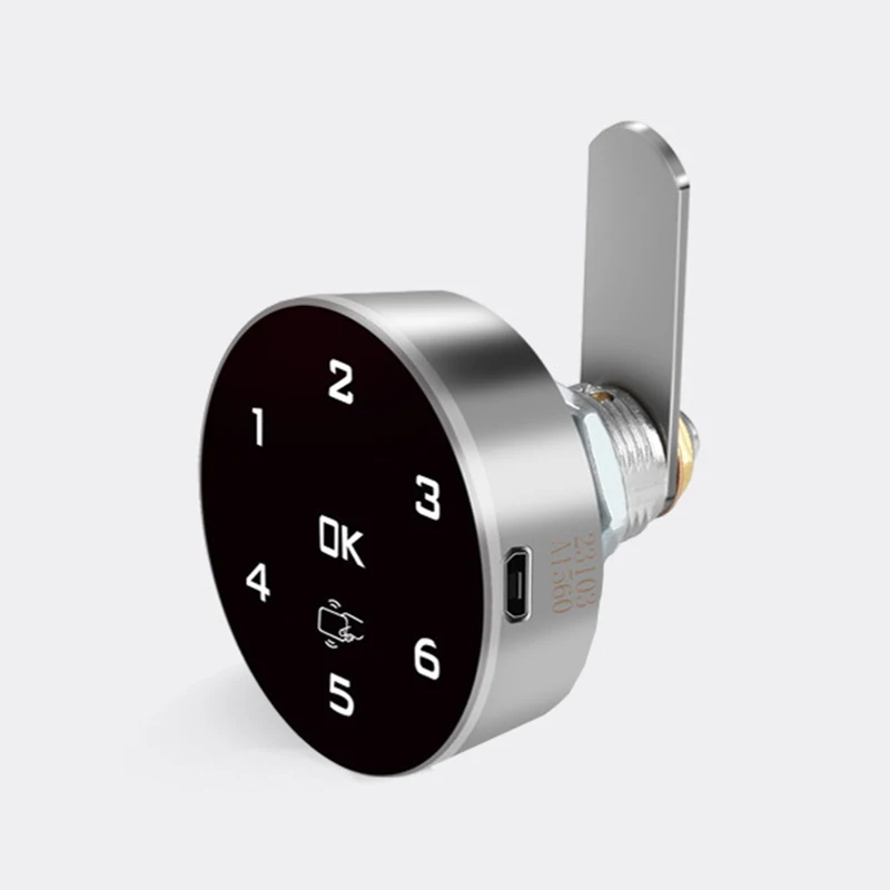 اللمس لوحة المفاتيح الرقمية كلمة المرور RFID IC بطاقة خزانة قفل للدرج #4