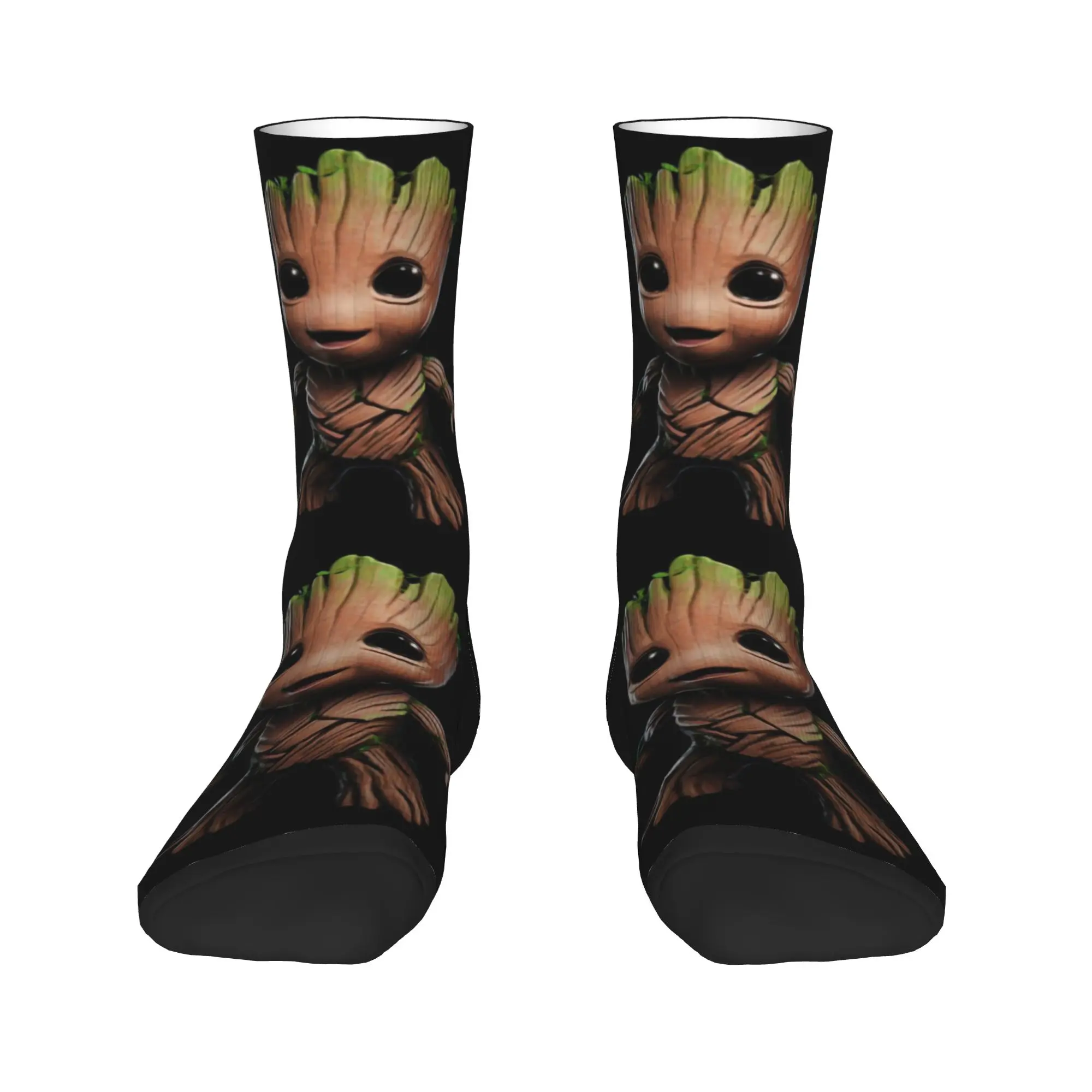

Guardians Of The Galaxy I AM GROOT Monster Men Women Crew Socks Unisex Cool 3D Printing Dress Socks