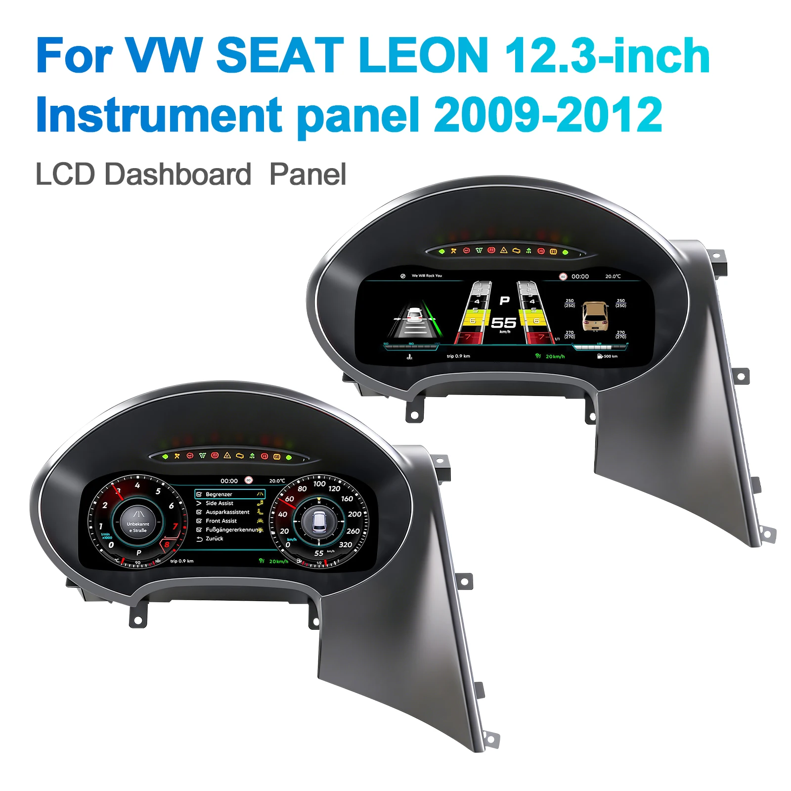 

LCD Instrument Cluster For VW Seat Leon 2009-2012 Digital Dashboard Speedometers Car Virtual Cockpit Panel Display CarPlay HDMI