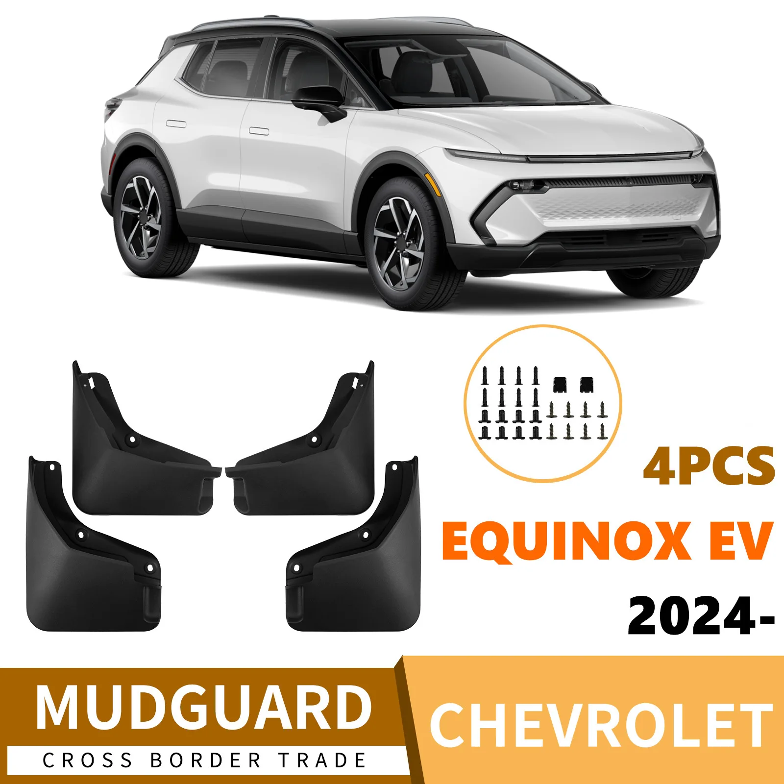 For Chevrolet Equinox EV 2024-2025 Mud Flaps Custom Fit Splash Guards Front Rear Wheel Auto Exterior Decor Accessories