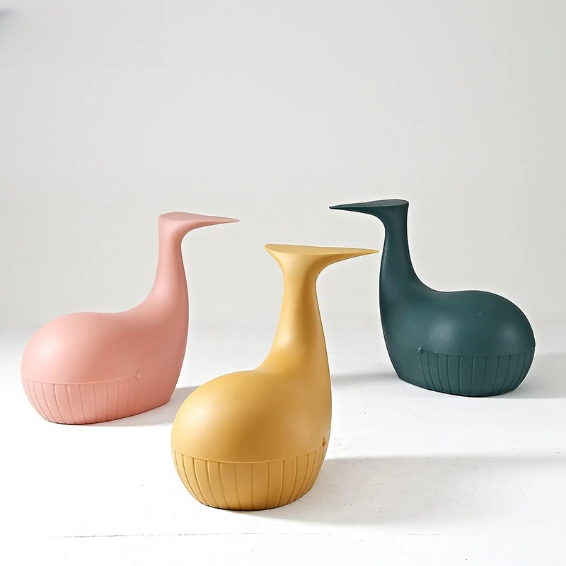 Internet celebrity plastic children's stool cartoon whale stool baby reading low stool kindergarten small bench home back chair