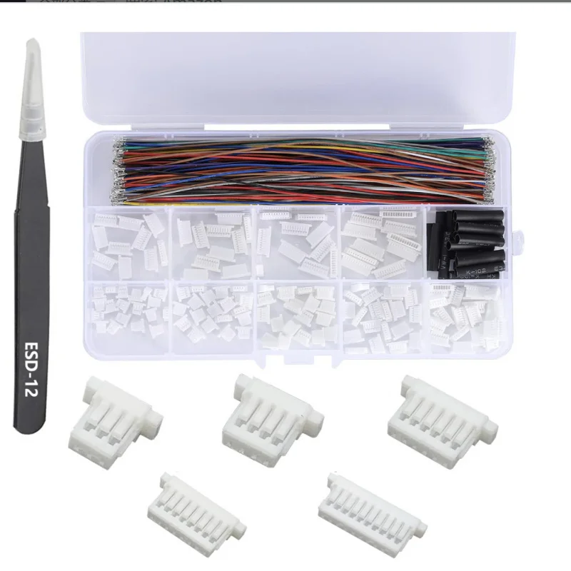 SH1.0mm Connector kit 3/4/5/6/7/8/9/10/12P Shell terminal adapter 140pcs