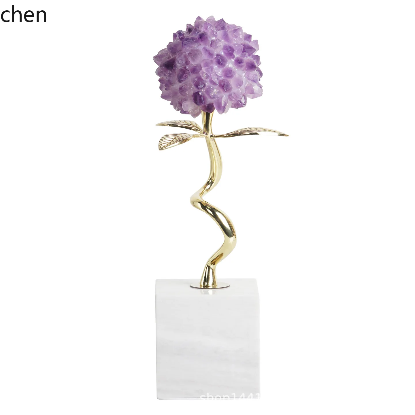 HT Modern Auspicious Crystal Tree Ornament for Living Room Entrance Wine Cabinet Home Decor Gift Crystal High-End Feel