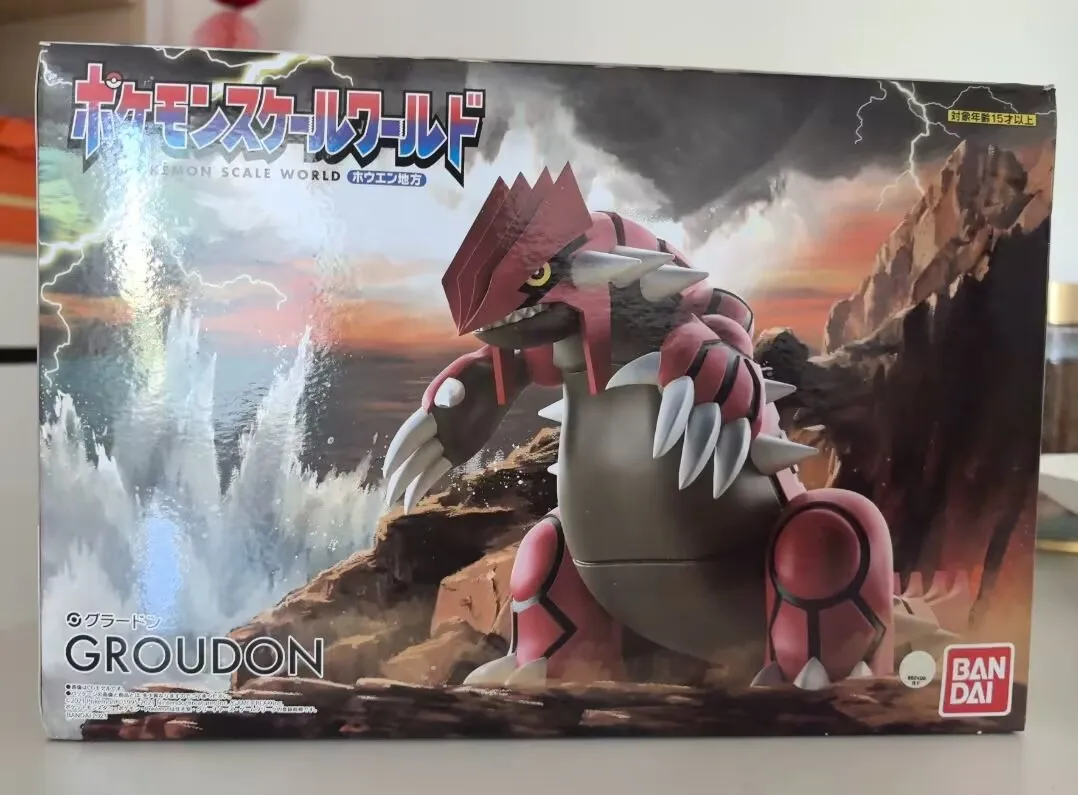 

Bandai Pokémon Action Figure, Original Groudon Assembly Model, Collectible Toys, Ornaments, Gifts for Children