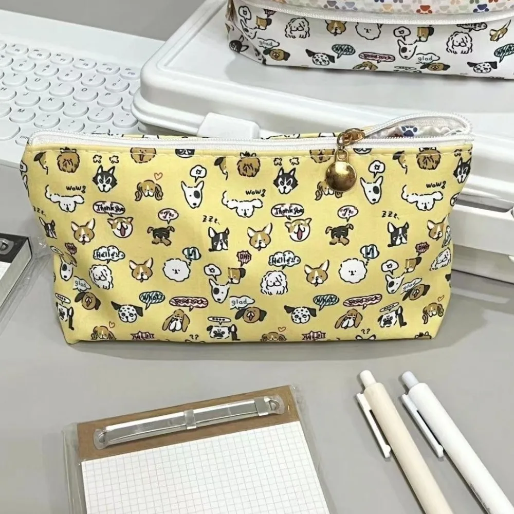 سطح المكتب تخزين جرو طباعة مقلمة الكورية نمط حقيبة مستحضرات تجميل حقيبة أدوات مكتبية القرطاسية سعة كبيرة الكلب حقيبة أقلام رصاص المدرسة